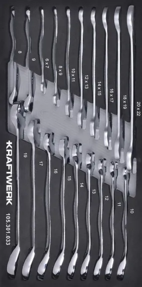 Module de clés mixtes à cliquet et clés à molette -19 pcs Basic Line Kraftwerk 105.301.033